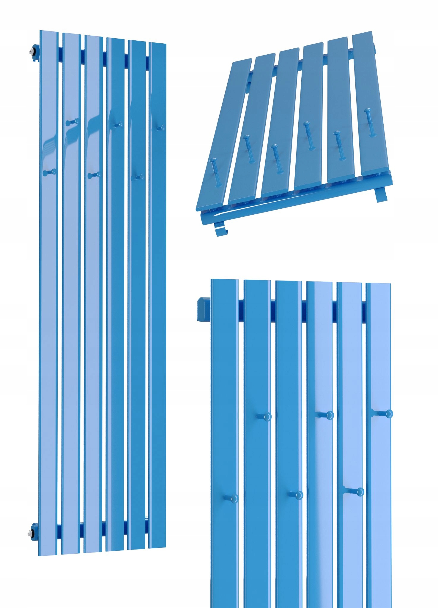 Dekorativní radiátor s věšáky Bello Hook 140x45 Modrý