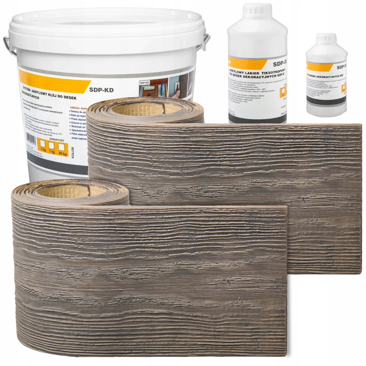 Fasádní deska Elastická imitace dřeva 3D Wasser Sada 0,83 m²