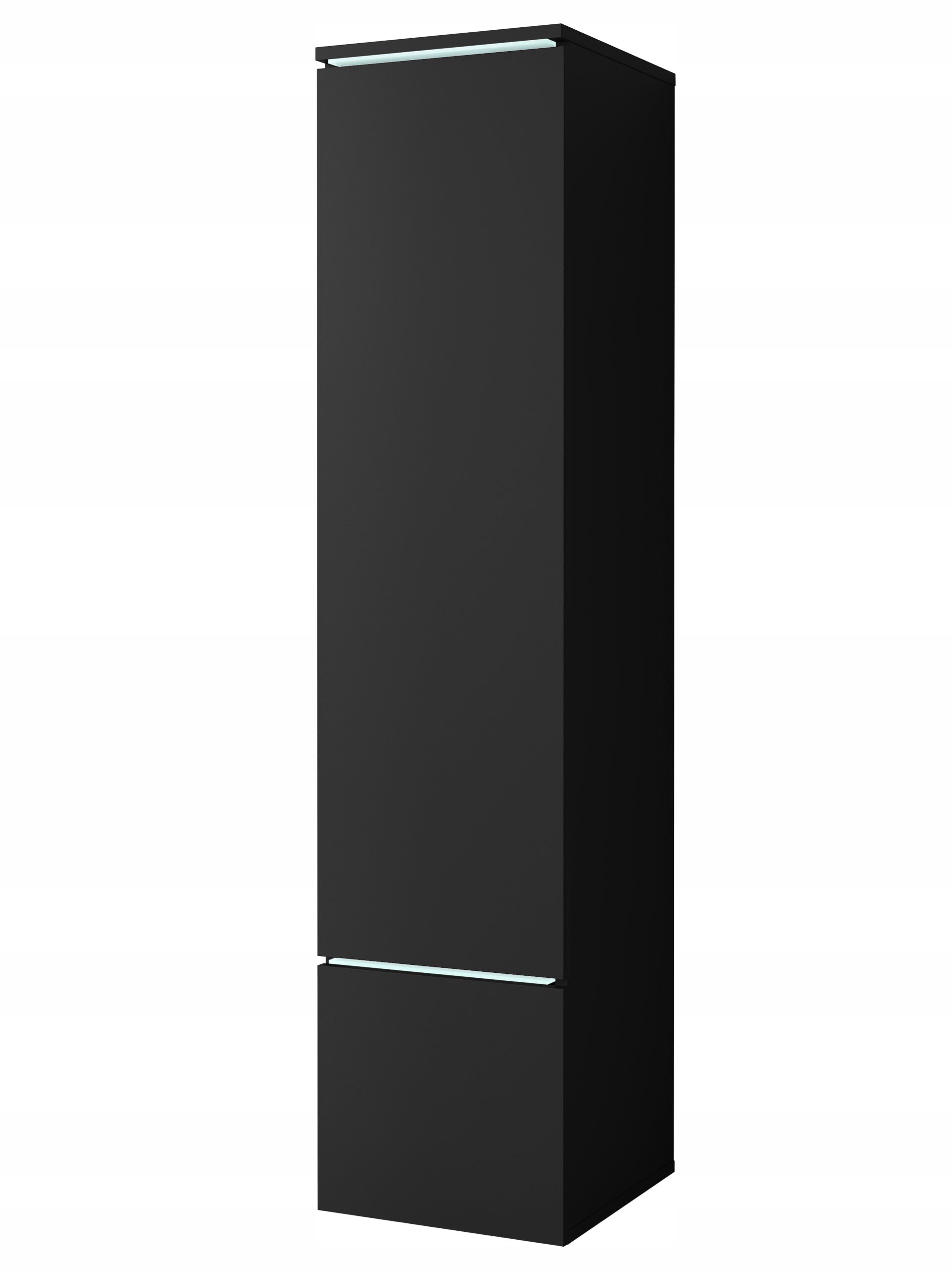 Moderní vysoká vitrína Led osvětlení černá grafit