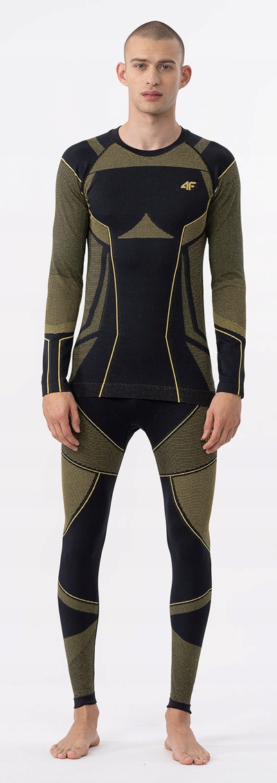 4F MĘSKA BIELIZNA TERMOAKTYWNA KOMPLET BEZSZWOWA / rozm XXL/3XL Kolor czarny