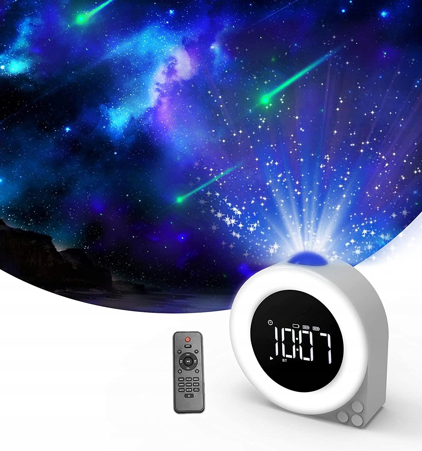 

Budzik Zegar Projektor Led Bluetooth 5.2 Dzieci