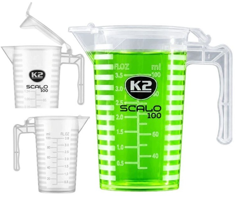K2 Scalo kubek z miarką do odmierzania, rozcieńczania płynów chemii 100ml