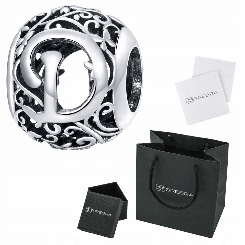 

Charms litera D do Pandora srebro 925 koralik