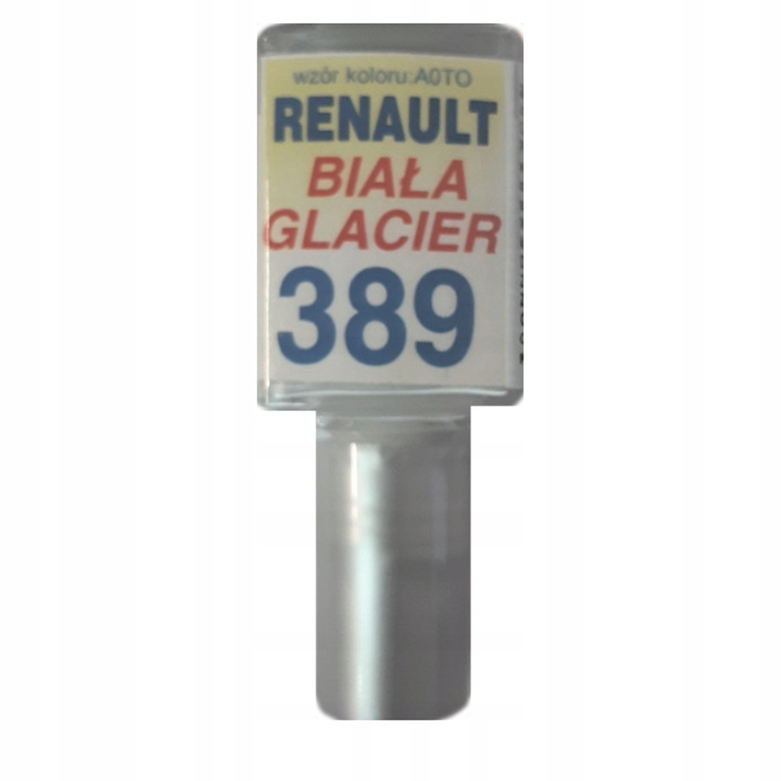 Zaprawka lakier do rys 10ml RENAULT DACIA 389 BIAŁA GLACIER WHITE