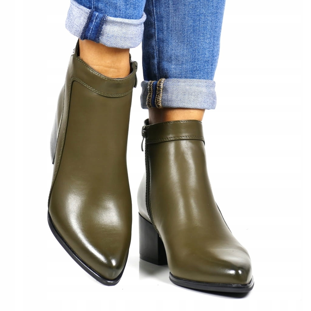 Zelené Kotníkové Boty Kovbojské Boty Sergio Leone Zateplené New