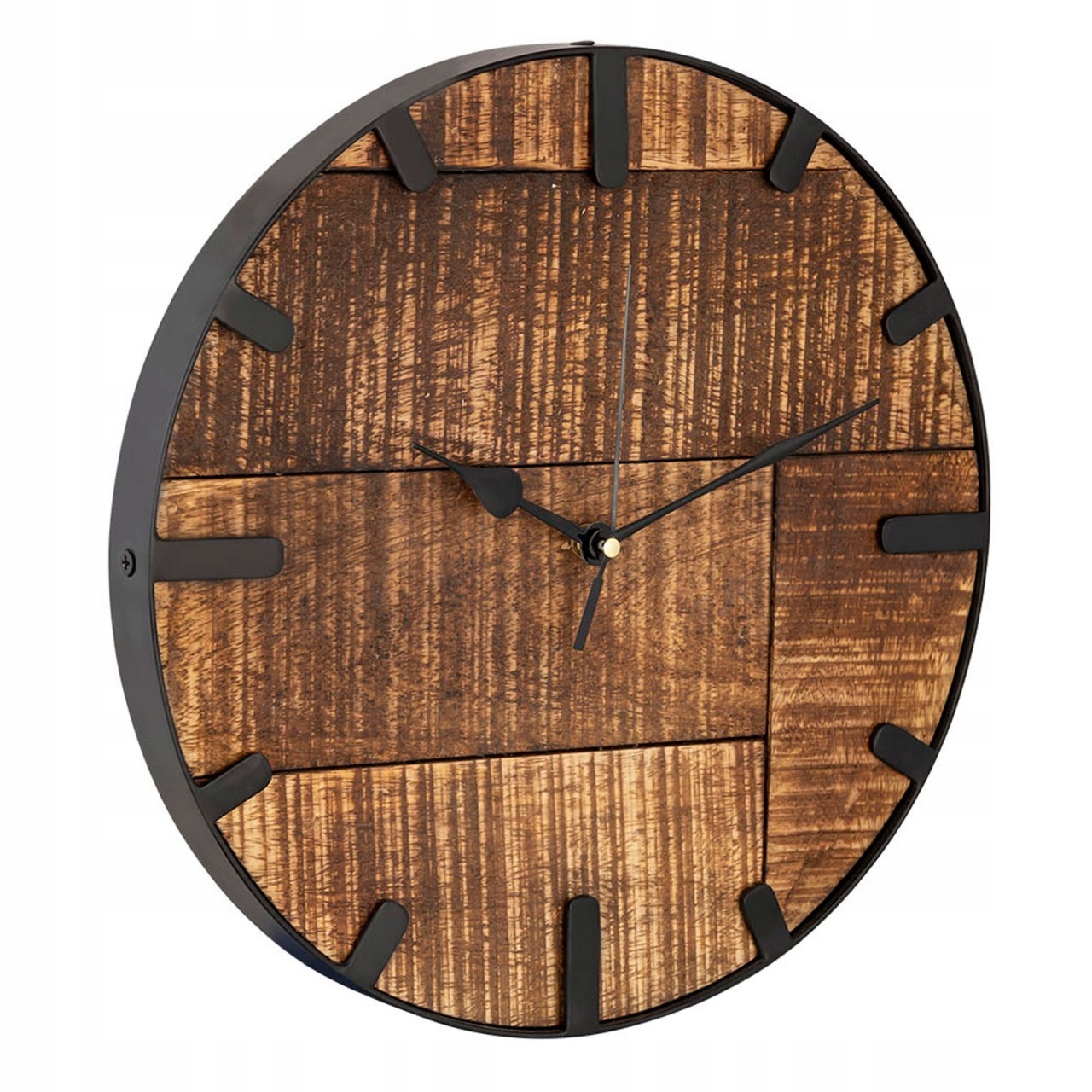 Zegar ścienny 30x30cm Okrągły drewno Mango EAN (GTIN) 5905289409924