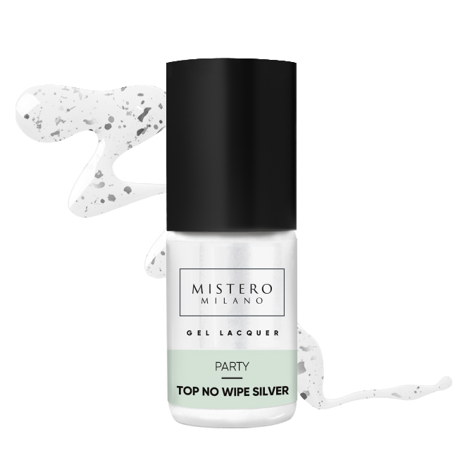 

Top No Wipe Party Silver brokat Mistero Milano 7ml