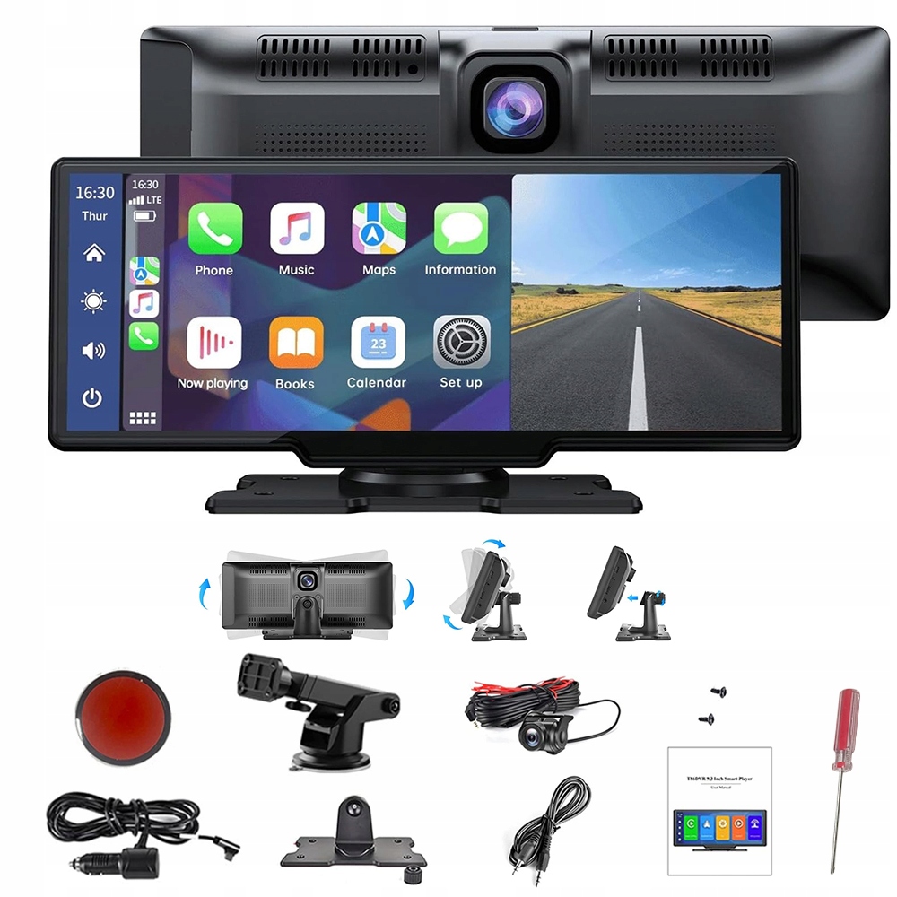Radio Samochodowe Android Apple Carplay Stacja +2 Kamery Monitor Bluetooth