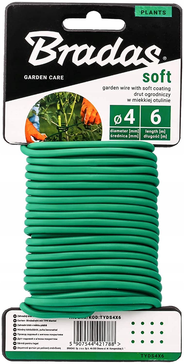 

Drut naciągowy drucik powlekany Bradas 6 m x 4 mm