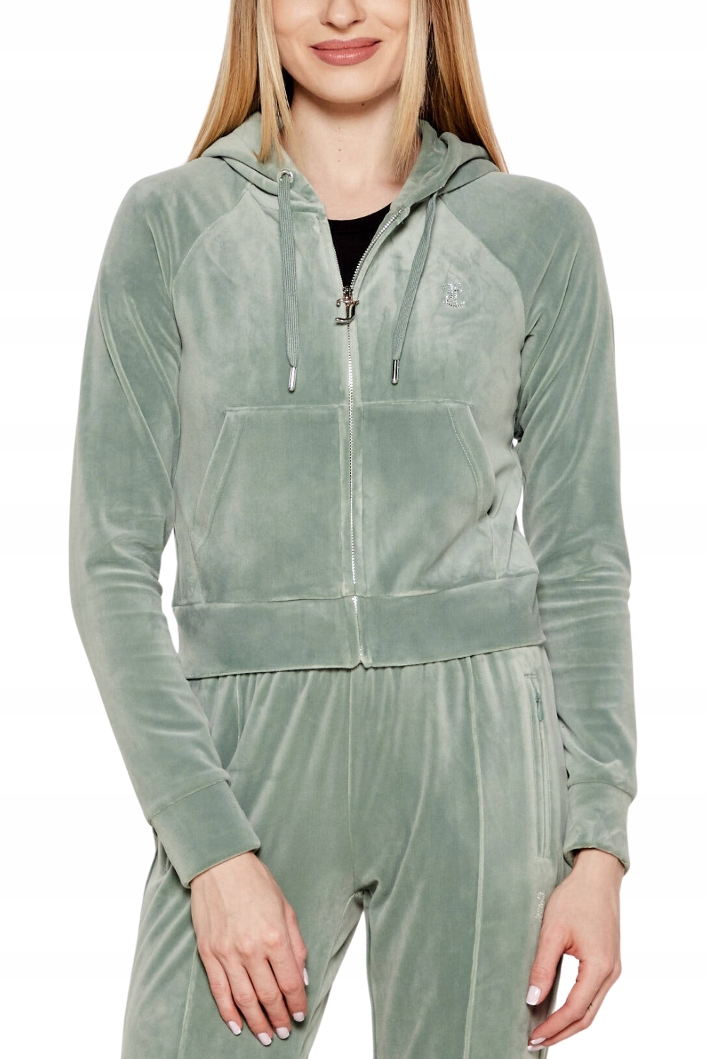 Juicy Couture Zelená dámská mikina Madison Hoodie M