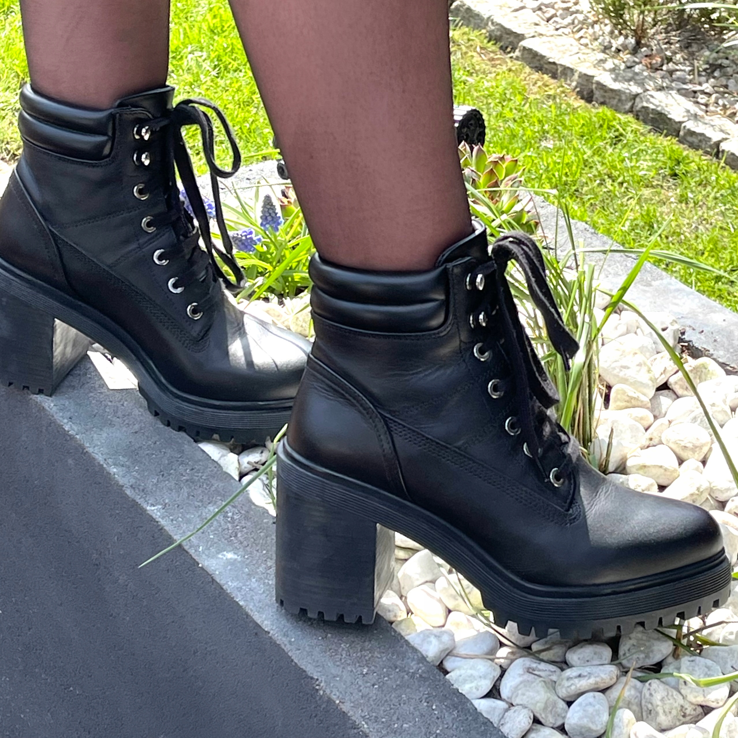 ZARA Wiązane Botki Skóra Gruba Podeszwa 38 Kod producenta 000034