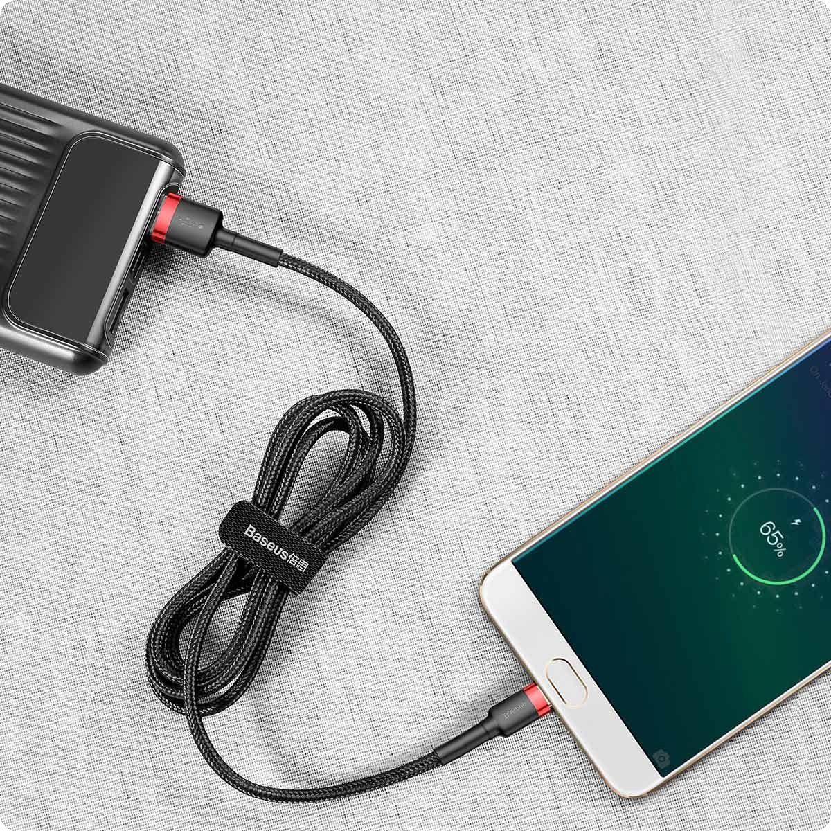 Kabel USB - microUSB typ B, Baseus CAMKLF-C91 2 m, oplot Marka Baseus
