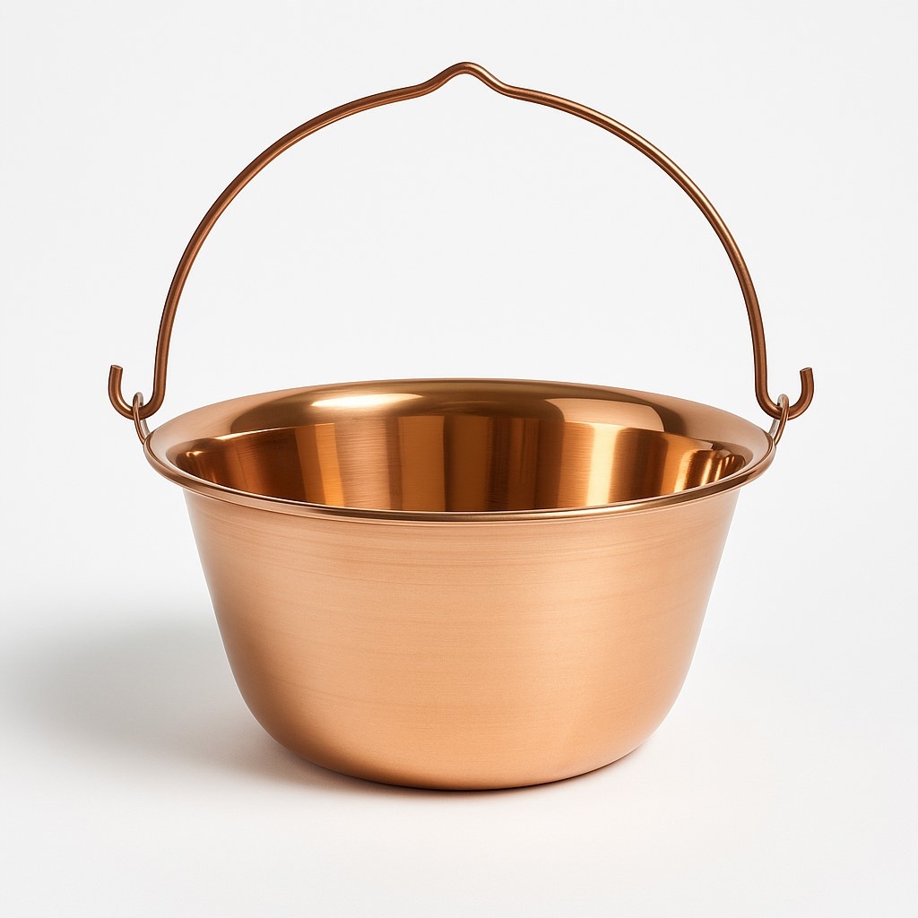 Kociołek węgierski Miedziany miedź 10 L trwały kocioł na gulasz ognisko