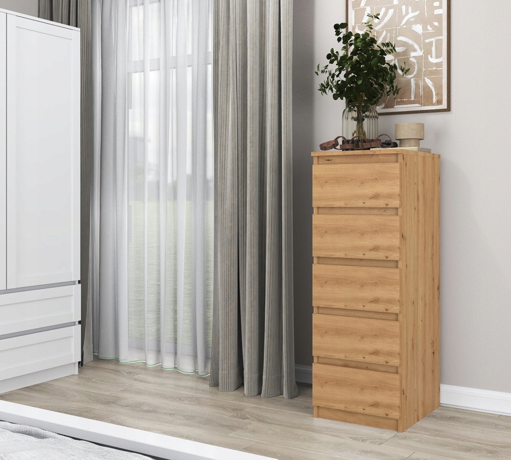 KOMODA SZAFKA NOWOCZESNA 40 cm POJEMNA REGAŁ SZUFLADY MEBLE DĄB ARTISAN Marka VMP