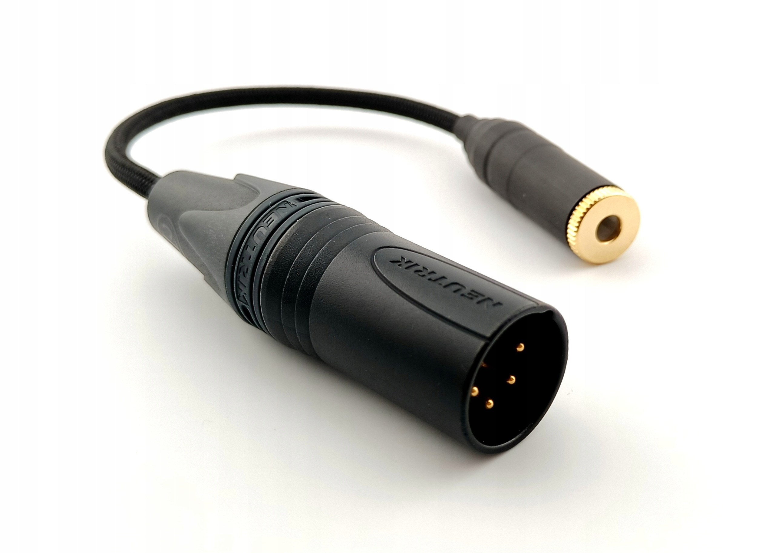 Vyvážený Adaptér 4,4 mm jack konektor Xlr 4 Pin rovný, opletení 4 m