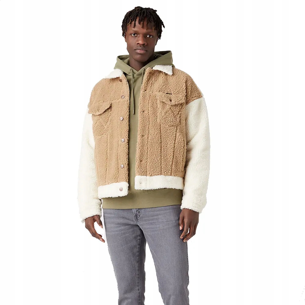 Pánská zimní bunda Wrangler Sherpa Jacket Cornstalk W4B5YAX4K XXL