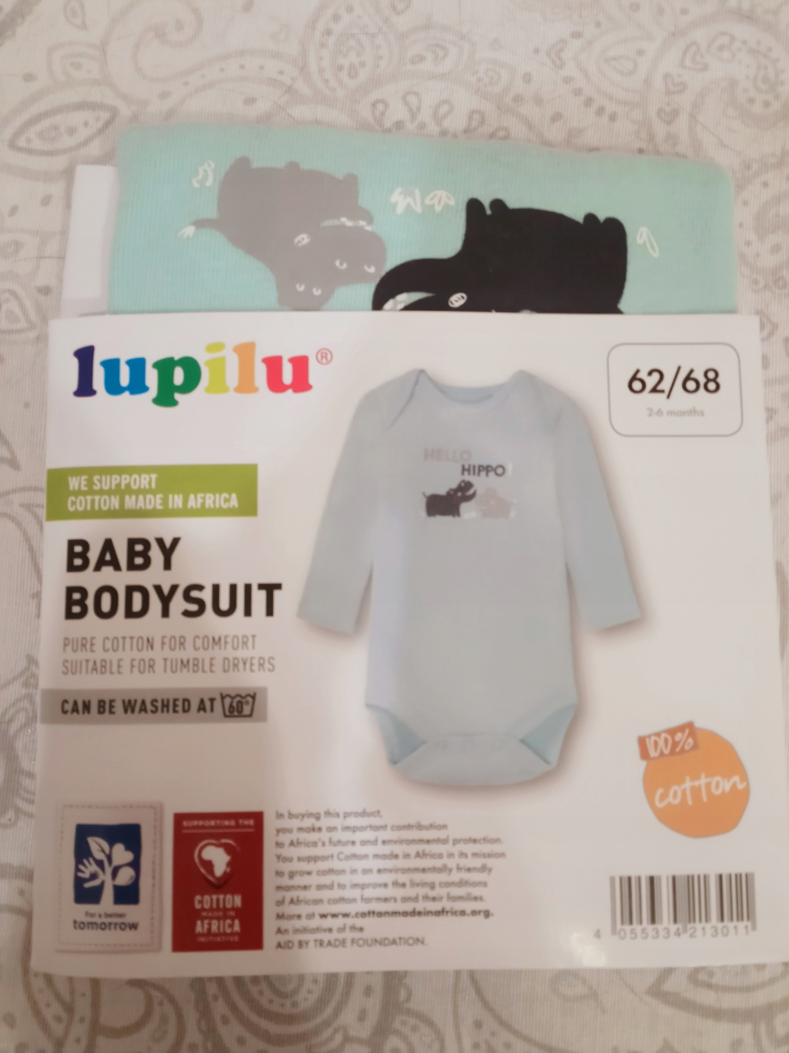 

Body długi rękaw bawełna Lupilu rozm. 62/68
