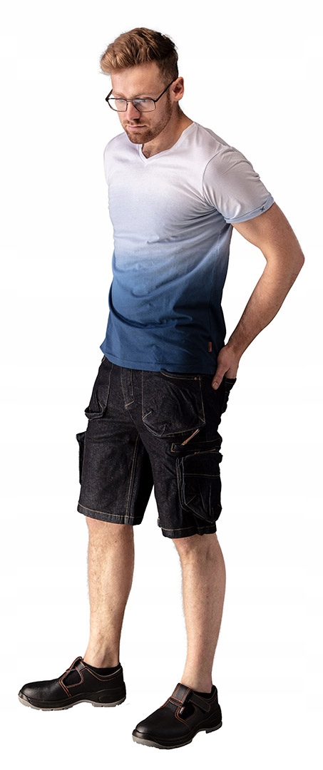 T-shirt cieniowany DENIM, rozm XXL, NEO 81-602-XXL Model Denim