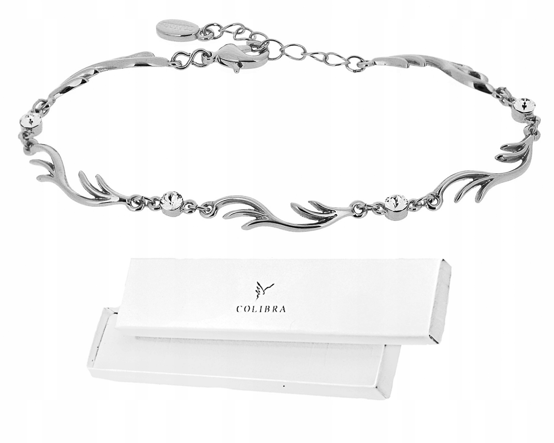 Stříbrný Náramek S Větvičkami Swarovski Je Jemný Na Svatba