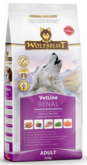 Levně Wolfsblut Dog VetLine Renal – kuře a batáty 12 kg