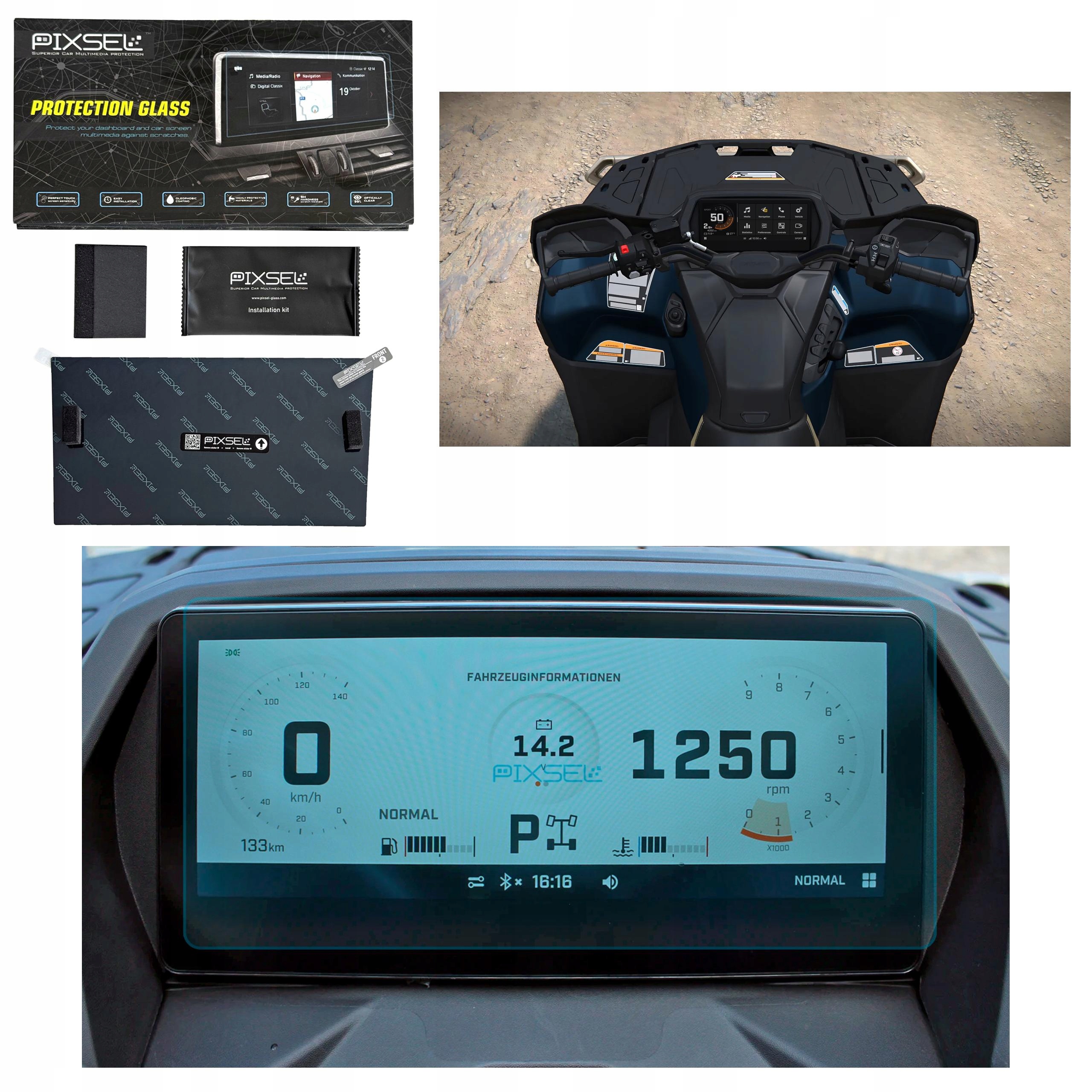 Antyodciskowe Matowe Szkło Ochronne Brp Can-am Outlander Max 2026-10.25“