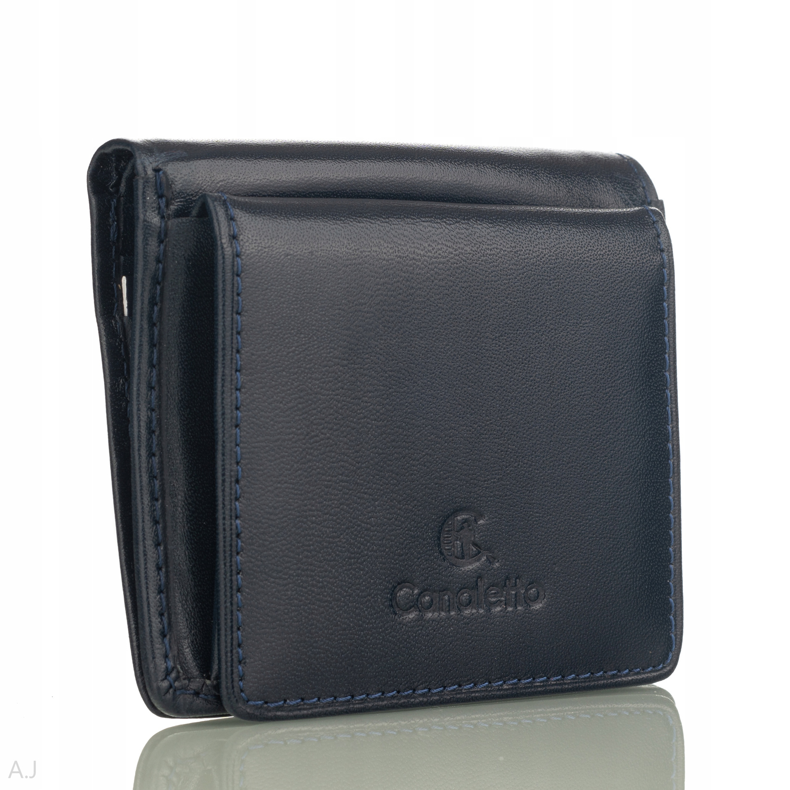 Unisexová kožená peněženka s krbem a peklem z kůže, malá, klasická