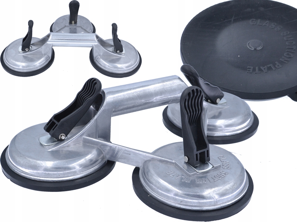 UCHWYT PRZYSSAWKA DO SZYB POTRÓJNA ALUMINIOWA 130K