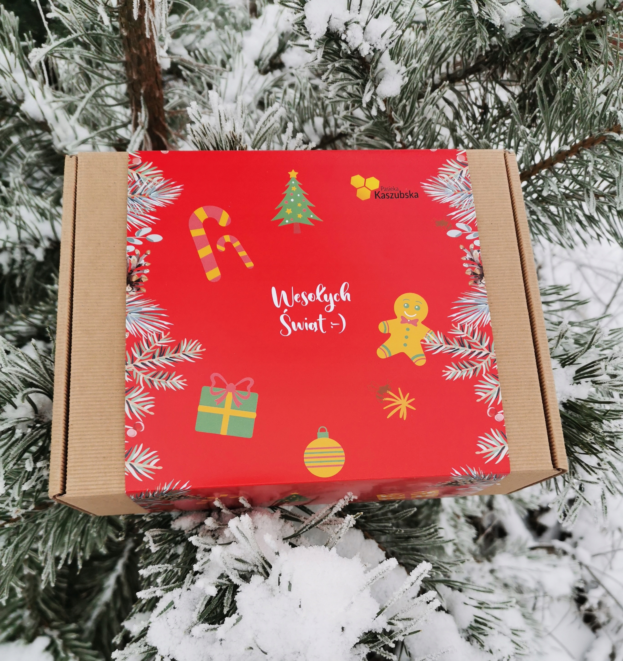 Sada 2 medů 400g v kartonové krabičce Pasieka Kaszubska