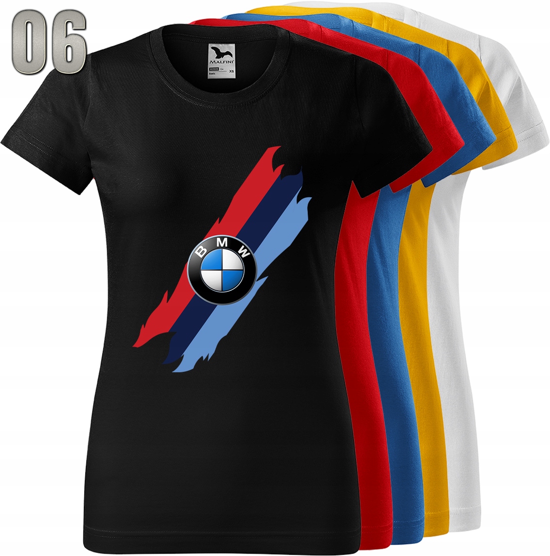 KOSZULKA DAMSKA PREZENT BMW S Dekolt okrągły