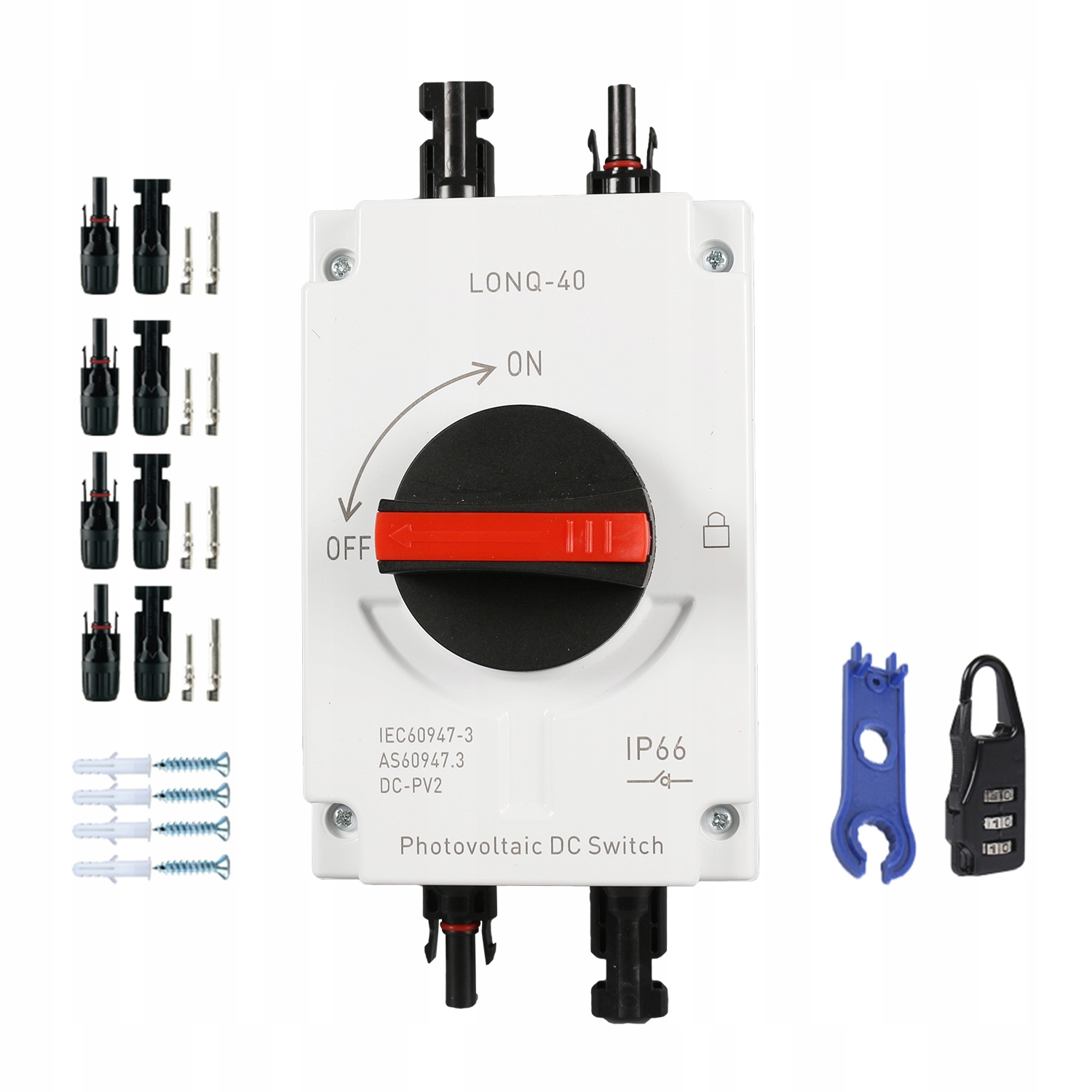 DC 32A Natynkowy Rozłącznik Główny Zasilania Paneli Fotowoltaicznych 1000V