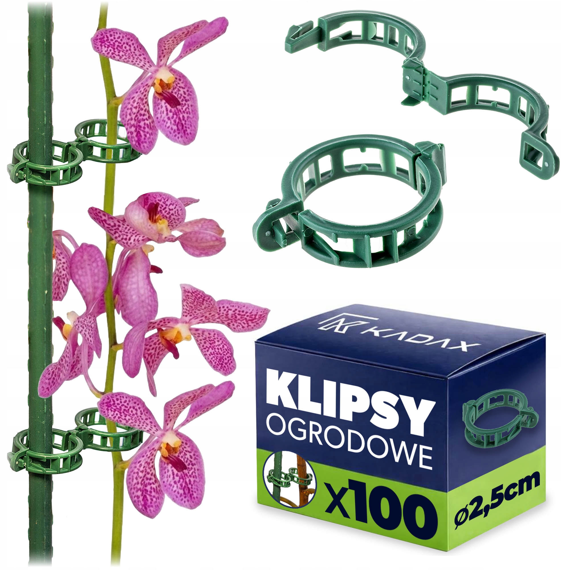 100 SZT KLIPSY DO ROŚLIN ZAPINKI MOCOWANIA ŁODYG POMIDORÓW PĘDÓW SPINKI