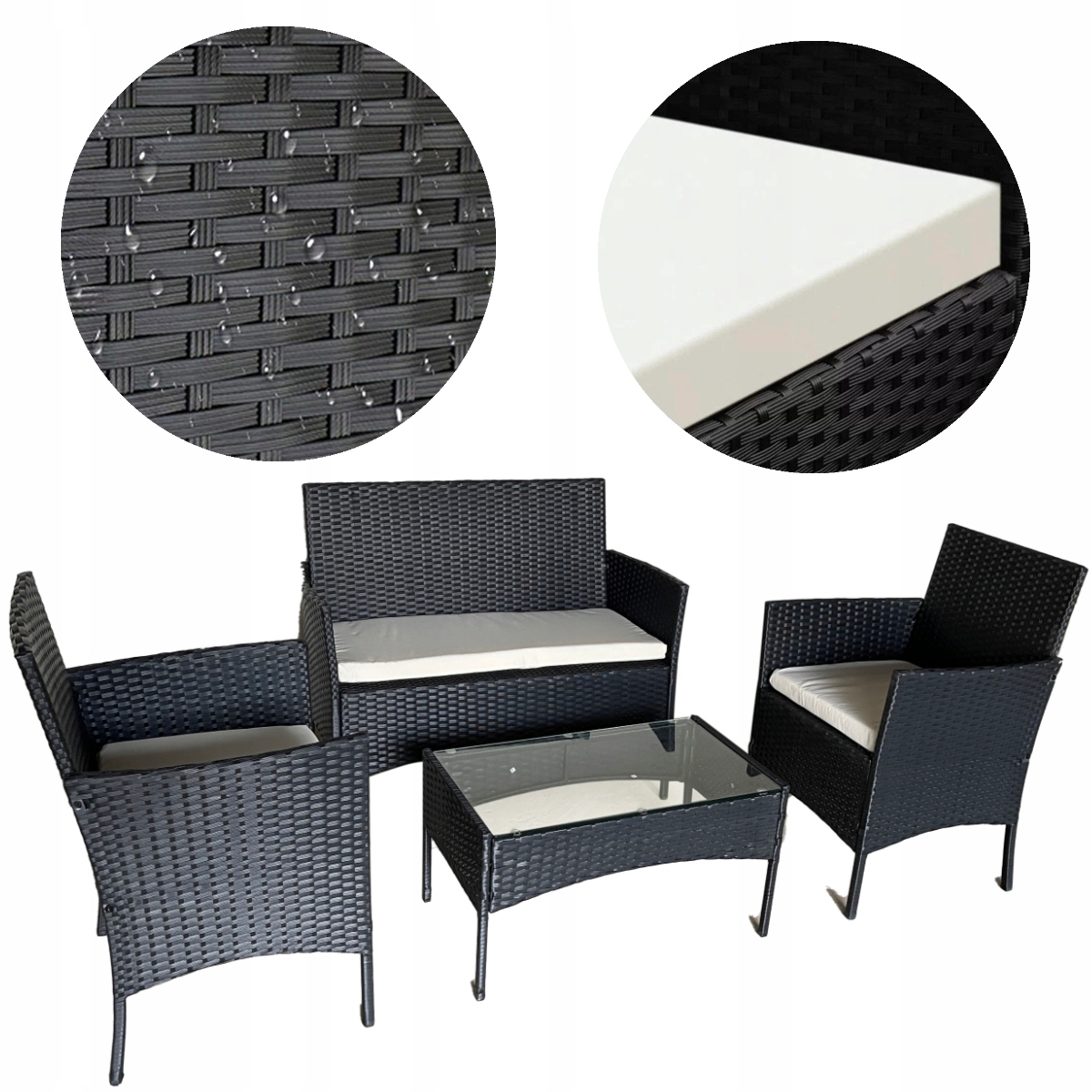 MEBLE OGRODOWE ZESTAW TECHNORATTAN ITALFORM RATAN Styl nowoczesny