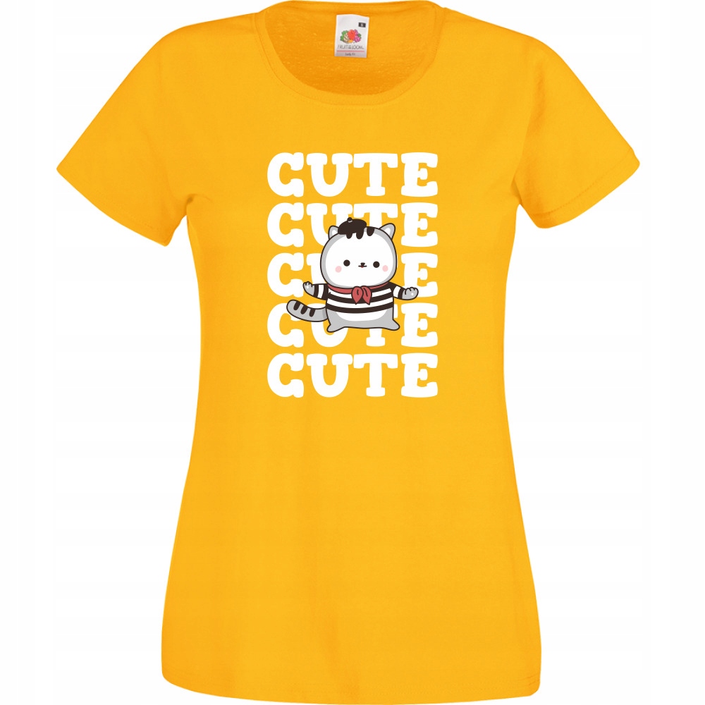 

Koszulka cute kot kotek kociara S żółta