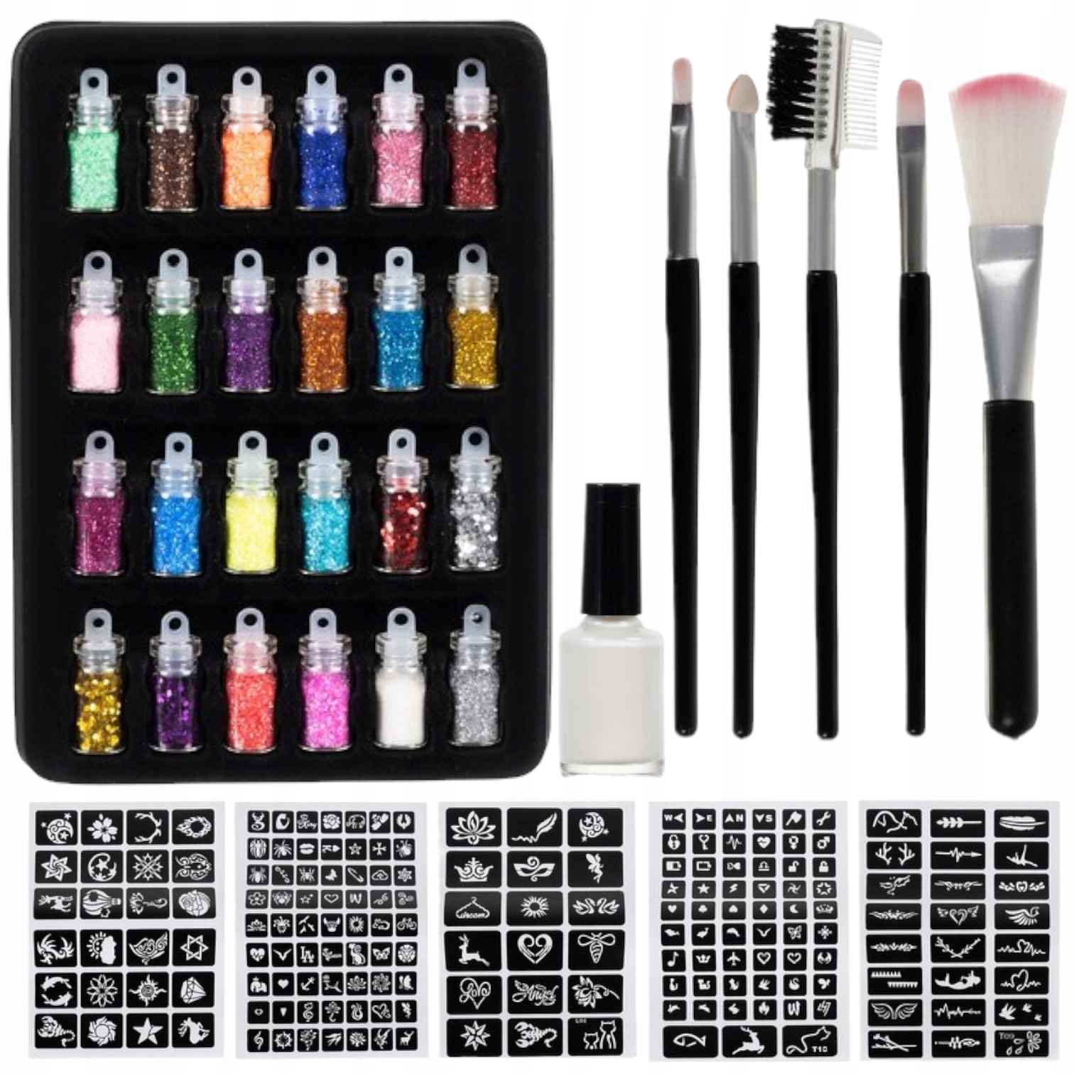 

Zestaw Tatuaże Brokatowe Cekiny 186 Szablonów XXL