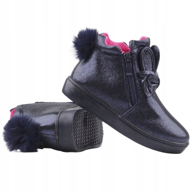 GRANATOWE BOTKI DZIEWCZĘCE SNEAKERSY SUWAKI PŁASKIE BUTY DZIECIĘCE Kod producenta R98AE-3s27