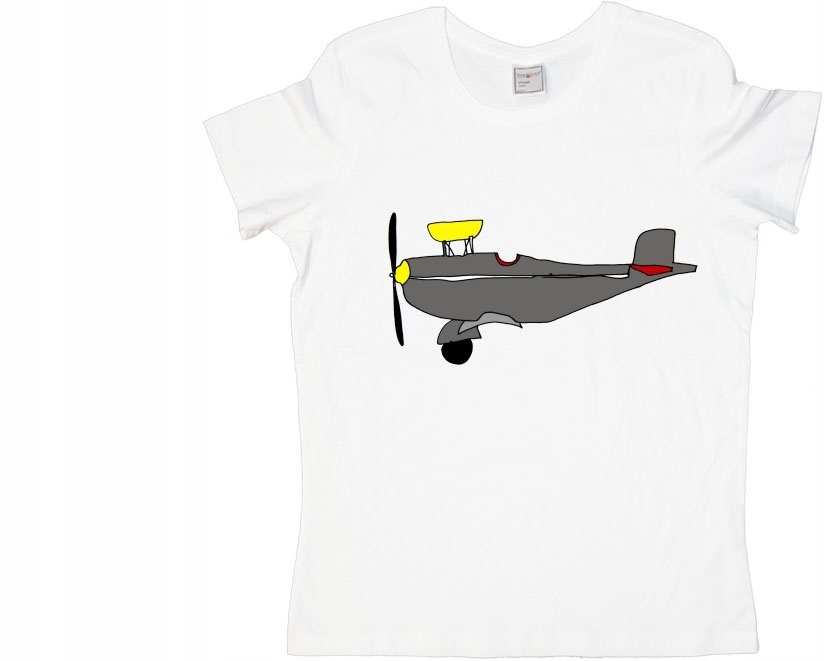 DAMSKA KOSZULKA SAMOLOT PILOT HELIKOPTER s5b Marka Fruit of the Loom