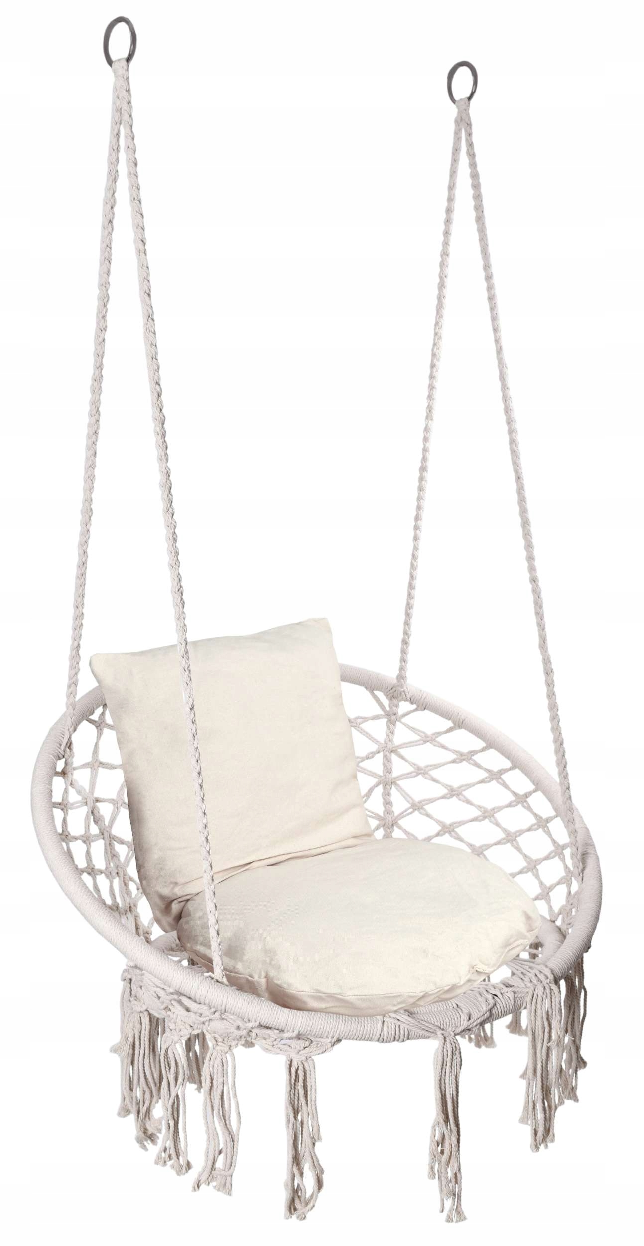 Závěsné Křeslo Zahradní Houpačka Čapí Hnízdo Pletená S Polštářem Boho