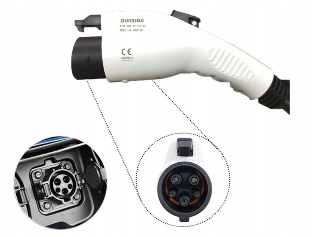 Зарядное устройство 16A DUOSIDA тип 1 EVSE 5M для автомобилей США