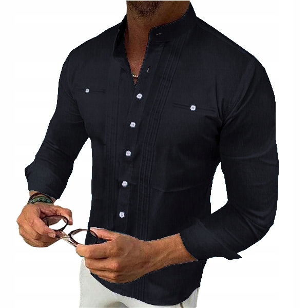 Pánská košile Každodenní lněná prodyšná Len Athletic