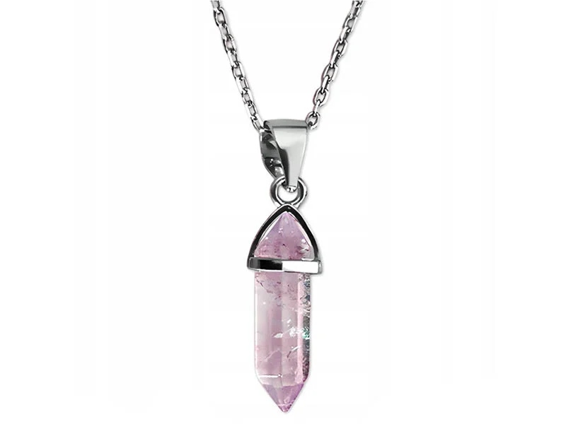 Stříbrný náhrdelník 925, módní fialový kámen na řetízku ankr, dárek