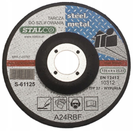 

Tarcza Tarcze Do Szlifowania Metalu 125x6,0mm