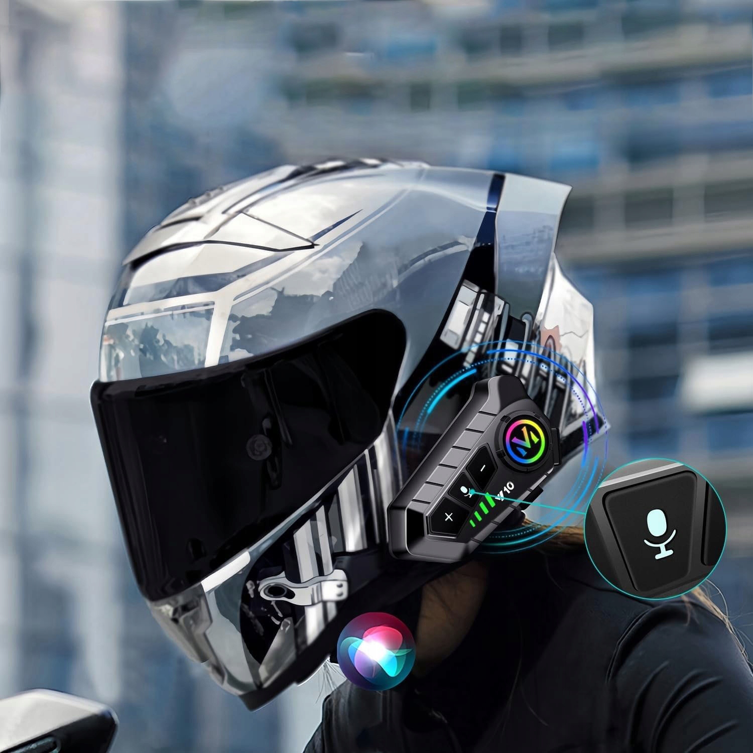 SŁUCHAWKI DO KASKU MOTOCYKLOWEGO BLUETOOTH 5.3 DWUSTRONNE STEREO HIFI IPX6 Stan opakowania oryginalne