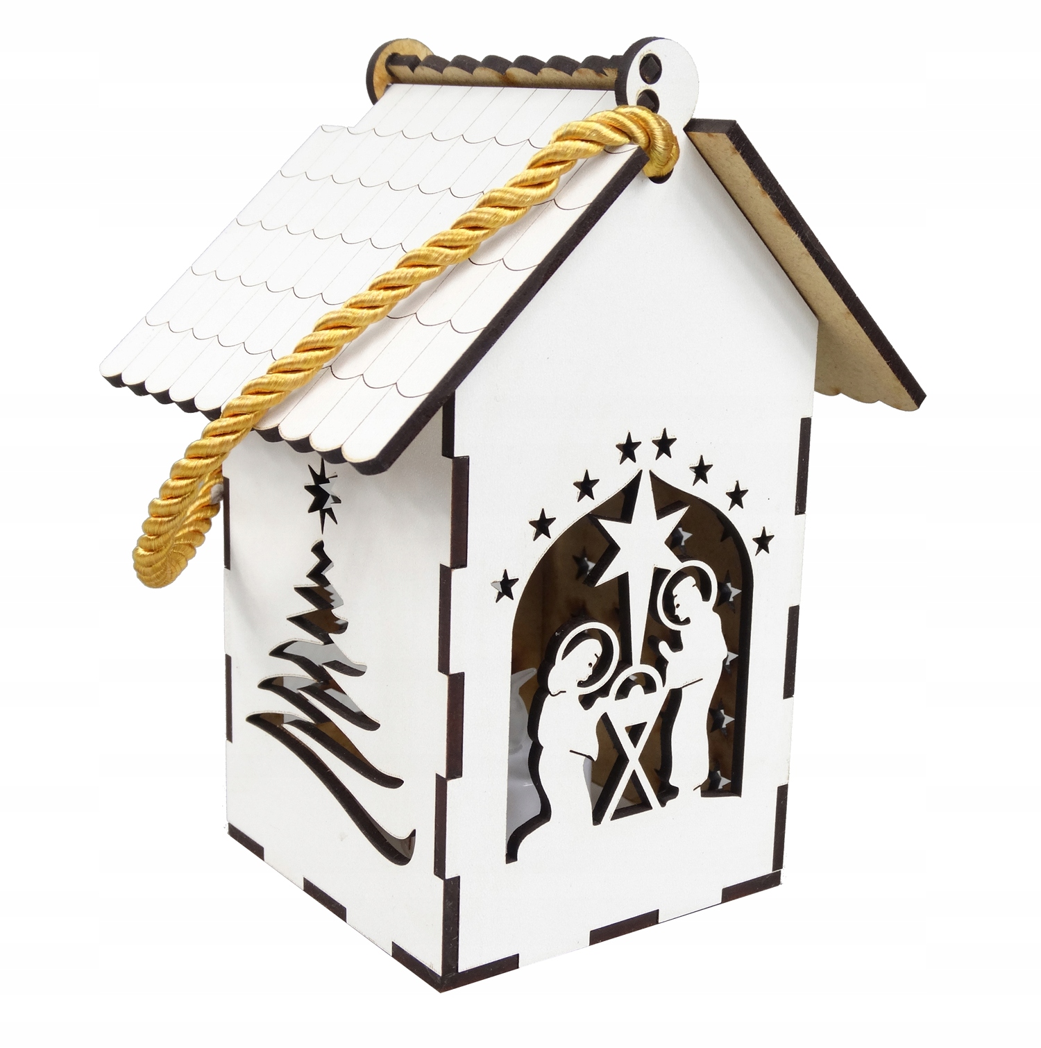 LAMPION ADWENTOWY NA RORATY LED Z BATERIAMI LAMPKA