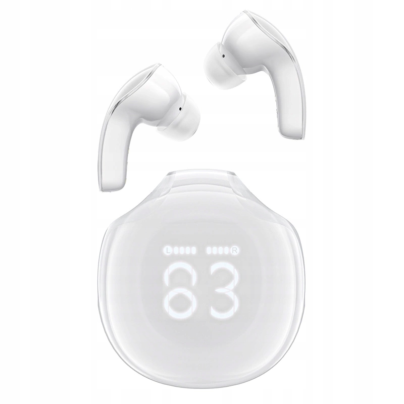 Bezdrátová sluchátka T9 Bluetooth 5.3 do uší Usb-c bílá