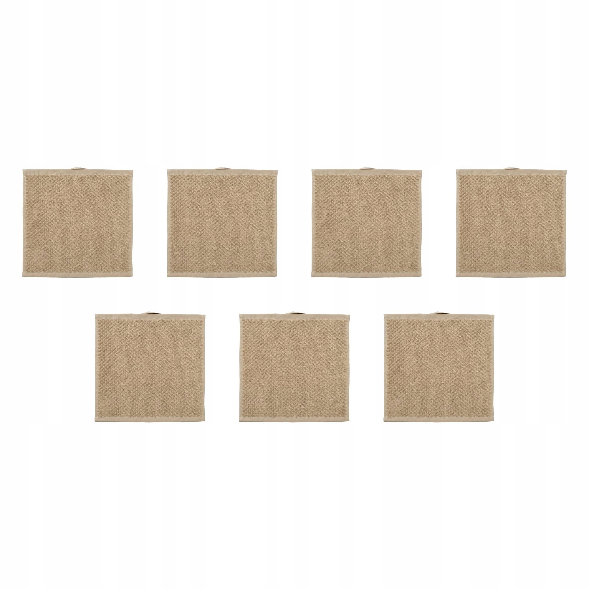 7 ks Froté ručník béžový 30x30 cm 500 g/m² bavlna Gulvial