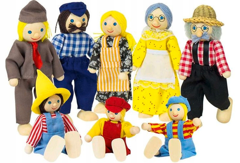 Elastyczne laleczki do zabawy rodzina Rolnika Goki