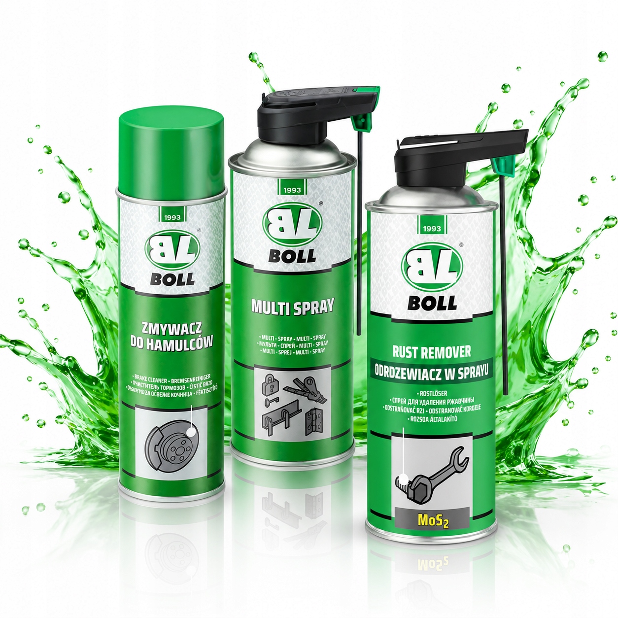 Zestaw Warsztatowy Zmywacz Do Hamulców Odrdzewiacz Multi Spray Boll