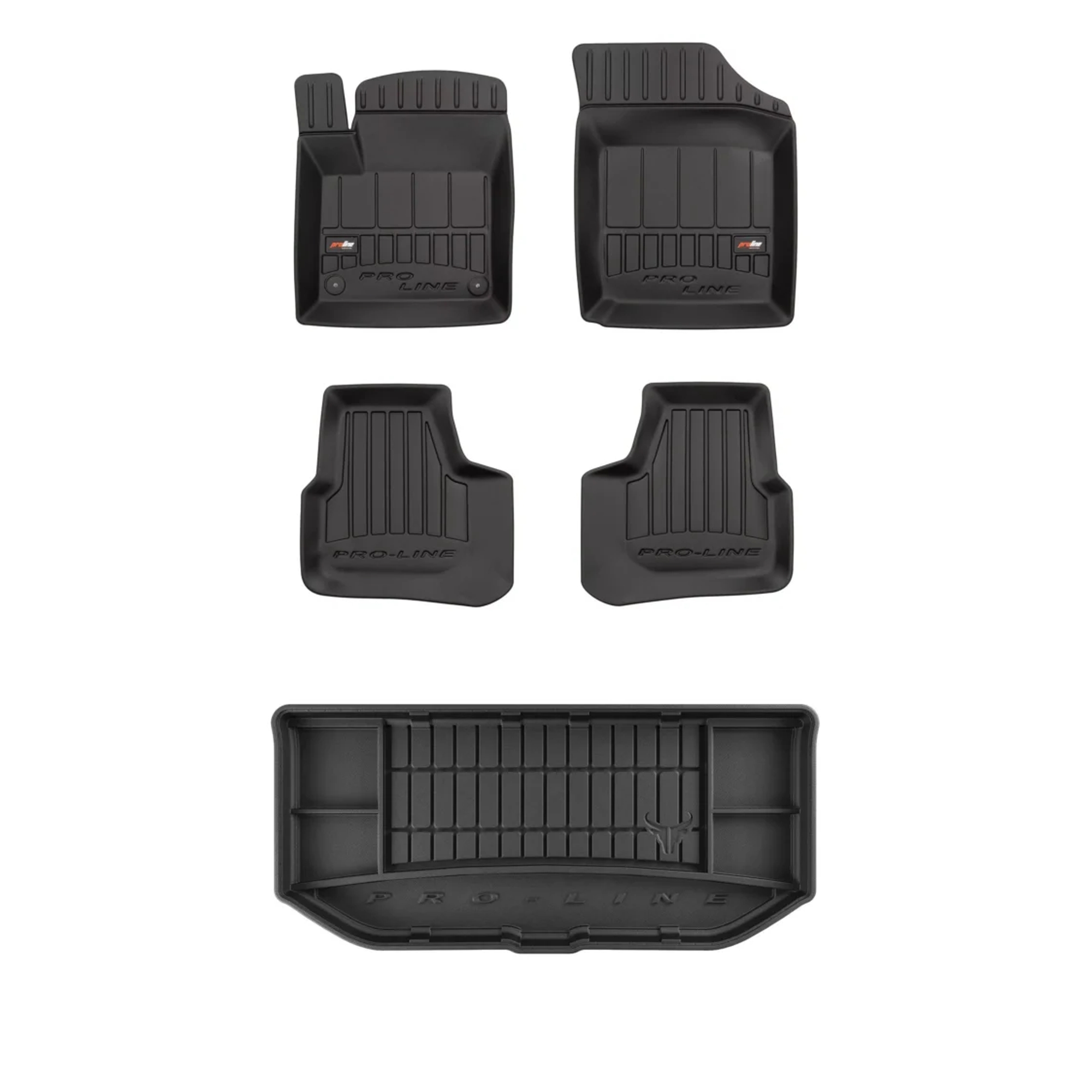3D gumová sada koberců a rohožek Škoda Citigo 2011-2019 Hatchback, horní část
