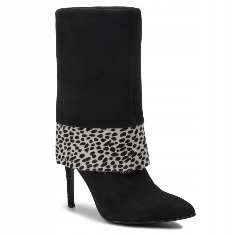 Eva Minge Dámské Kotníkové Boty Kůže Podpatky 36 3E8G9*