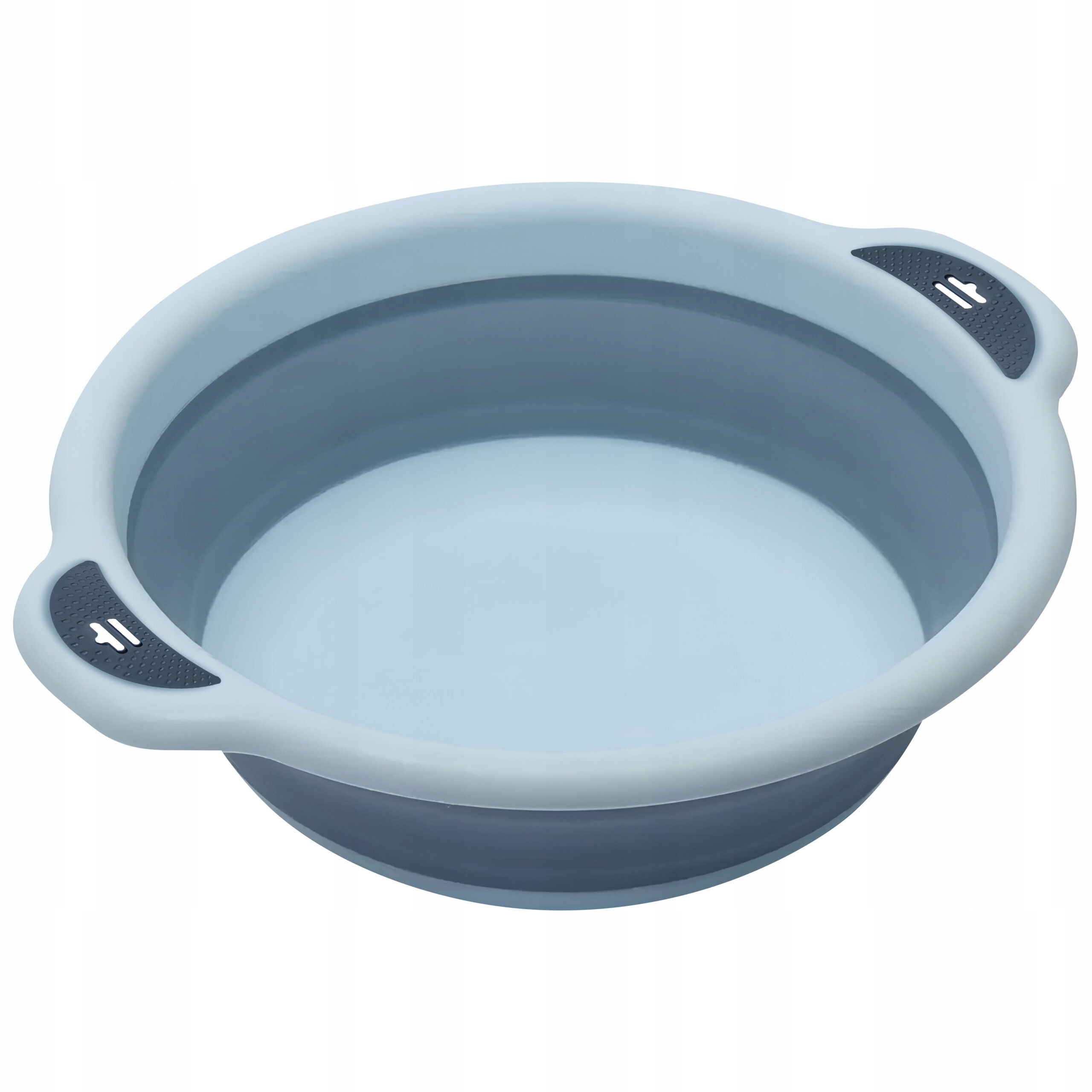 SKŁADANA MISKA SILIKONOWA UNIWERSALNA TURYSTYCZNA KOSZ NA PRANIE 8L Kolor odcienie niebieskiego